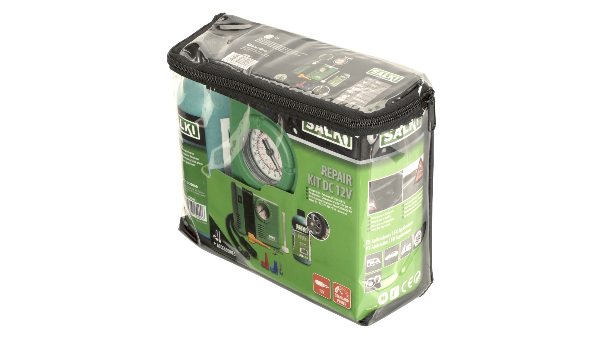 Kit compresor + Repara pinchazos 12v