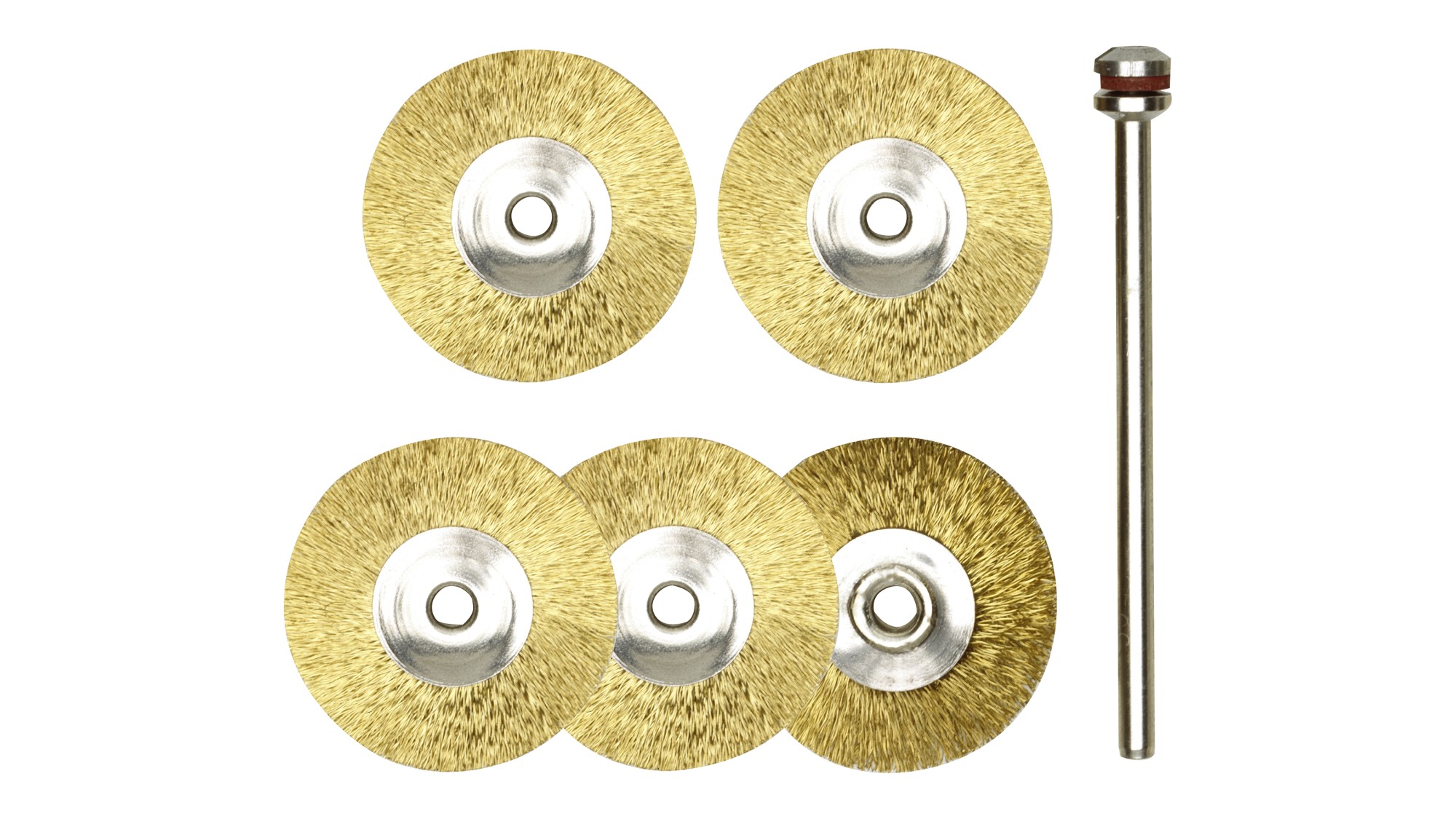 Juego de cepillos Rueda laton 22 mm
