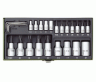 Estuche vasos + puntas torx 1/2