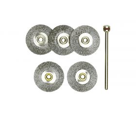 Juego de cepillos Rueda acero 22 mm