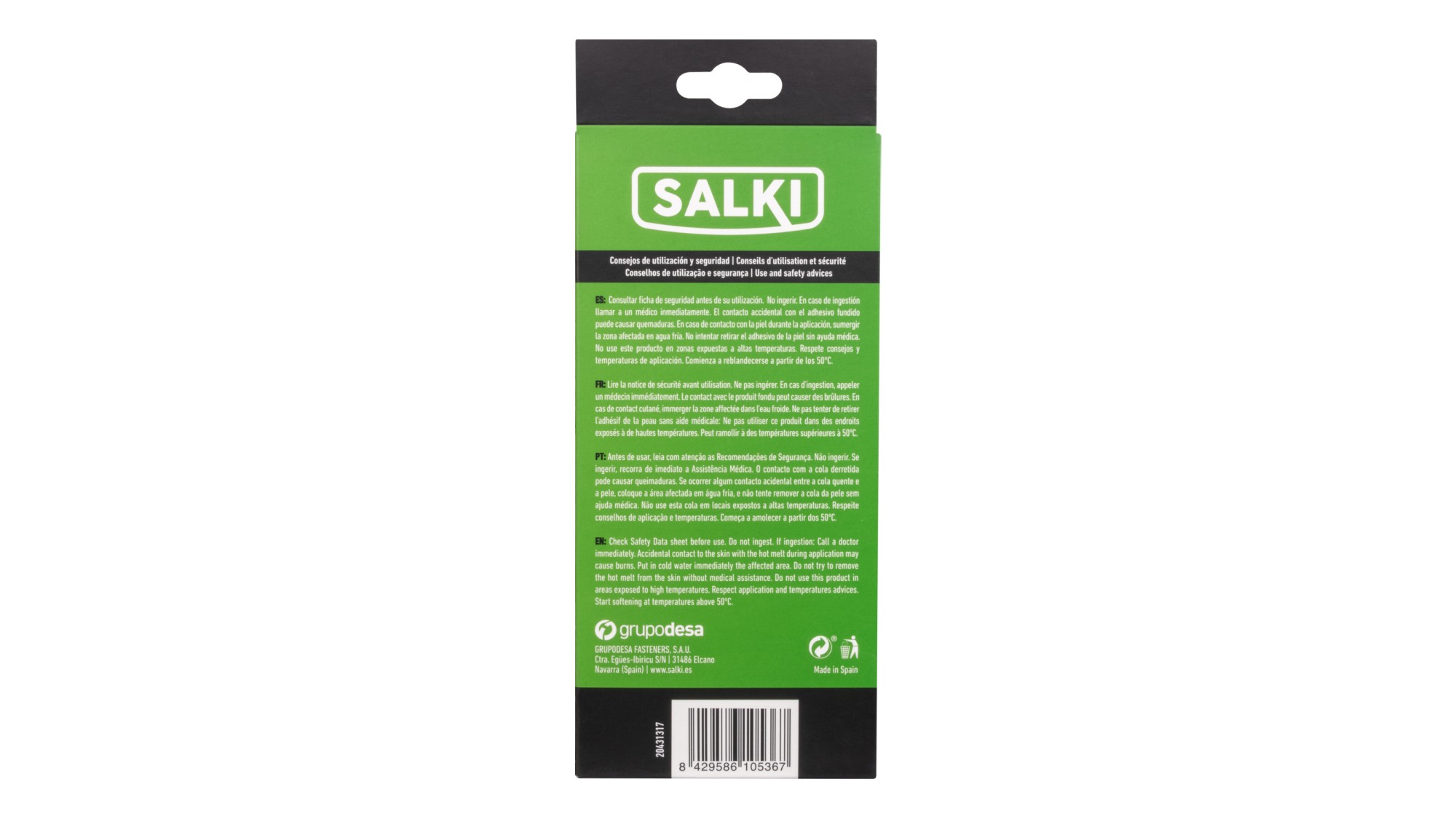 Barras de cola Universal negra (MAX) - Caja grande Caja 1/2 kg Ø12 x 200 Universal negra