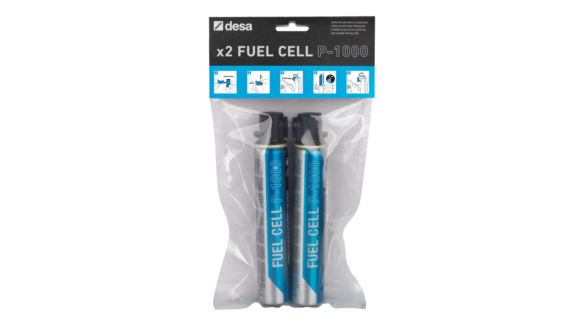 Carga de gas 1.000 BLISTER 2 CARGAS DE GAS P-1000