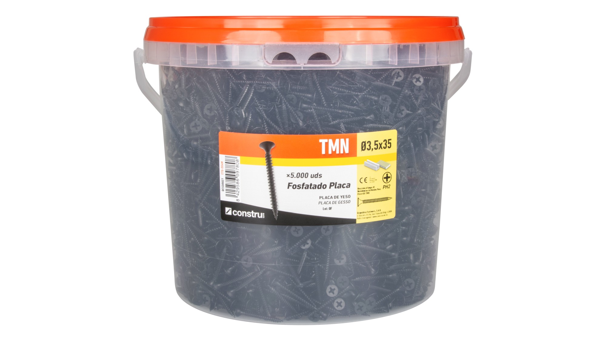 Tornillo fosfatado placa 3.5 x 35 - Bote 5.000 pcs.