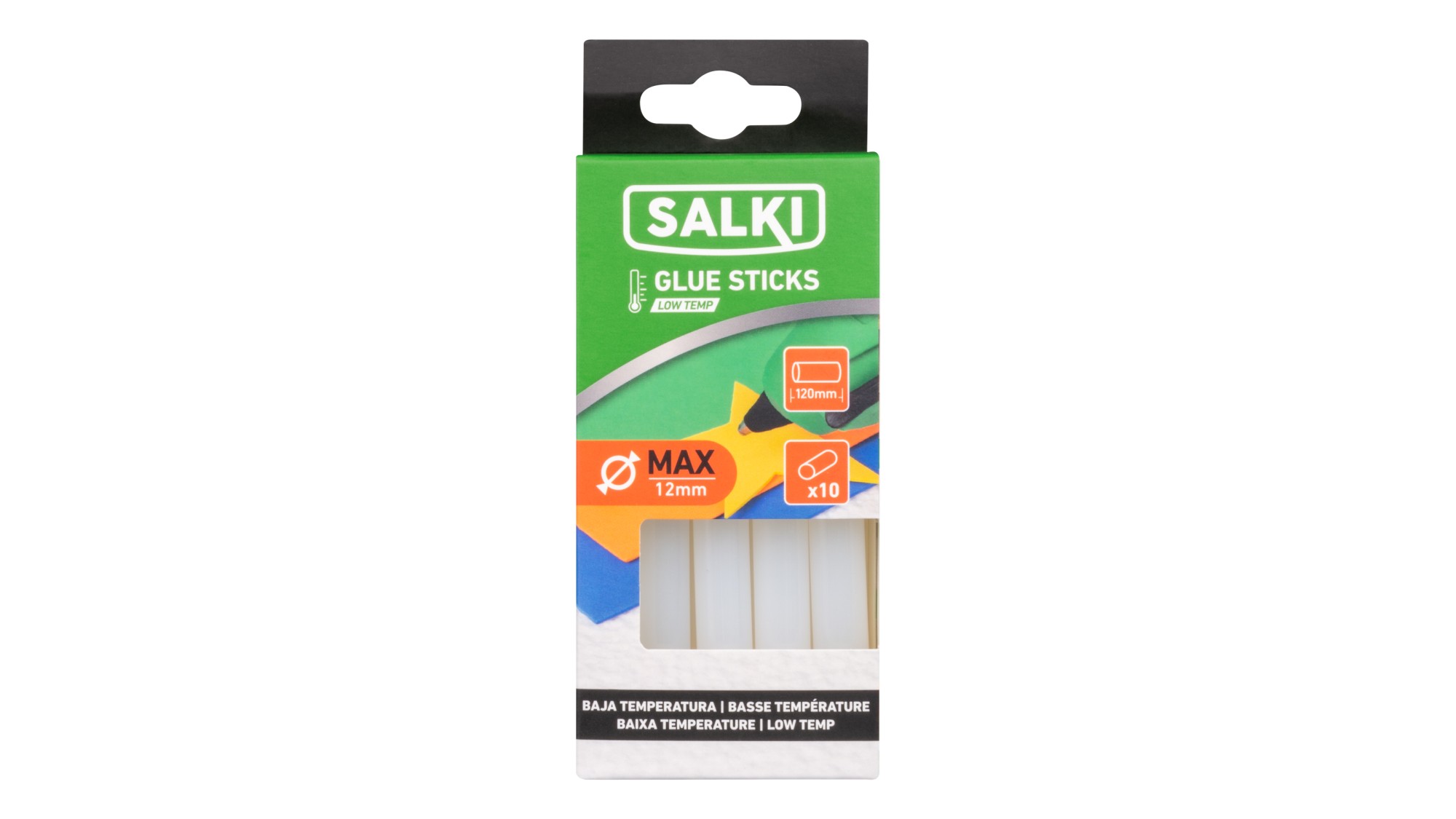 Barras de cola Baja temperatura (MAX) - Cajita pequeña Cajita 10 Barras Ø12 x 120 Baja Temperatura