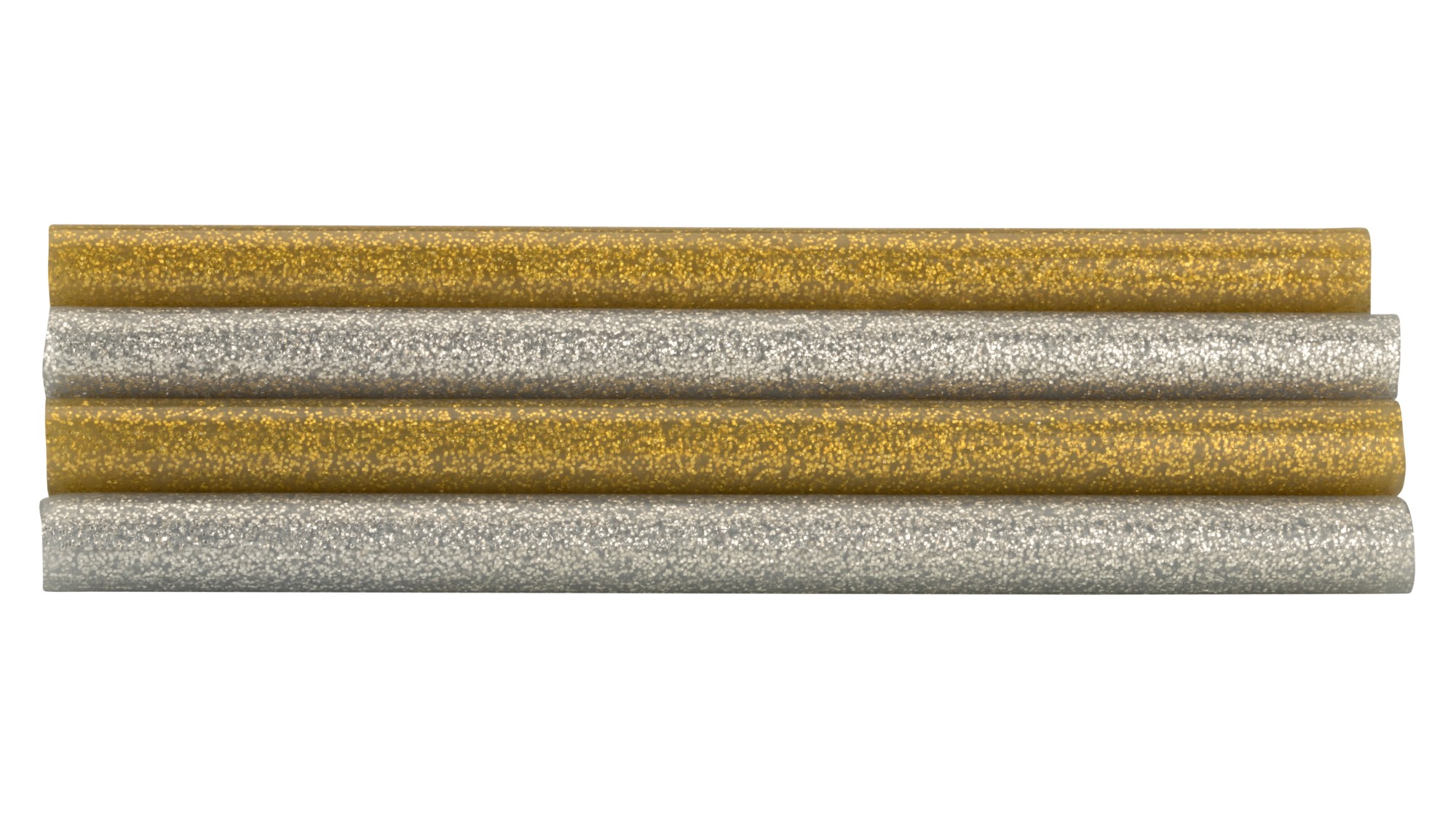 Barras de cola Purpurina oro + plata (Mini) - Cajita pequeña Cajita 20 Barras Ø8 x 120 Mix Plata + Oro