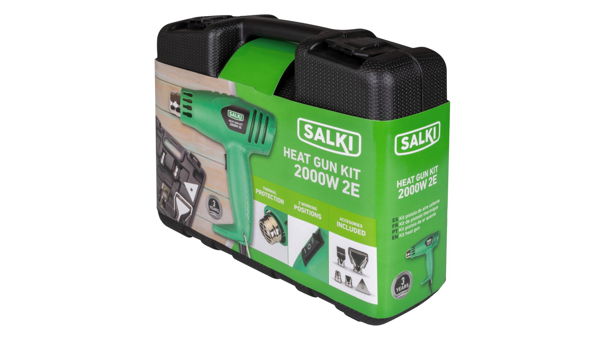 Kit pistola de aire caliente HSK KIT 2000W 2E Heat Gun KIT 2000W 2E / 450 °C - 600 °C