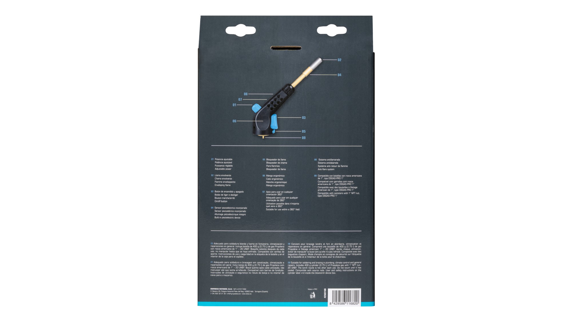 Kit soplete gas M2 JET - USA 1\"