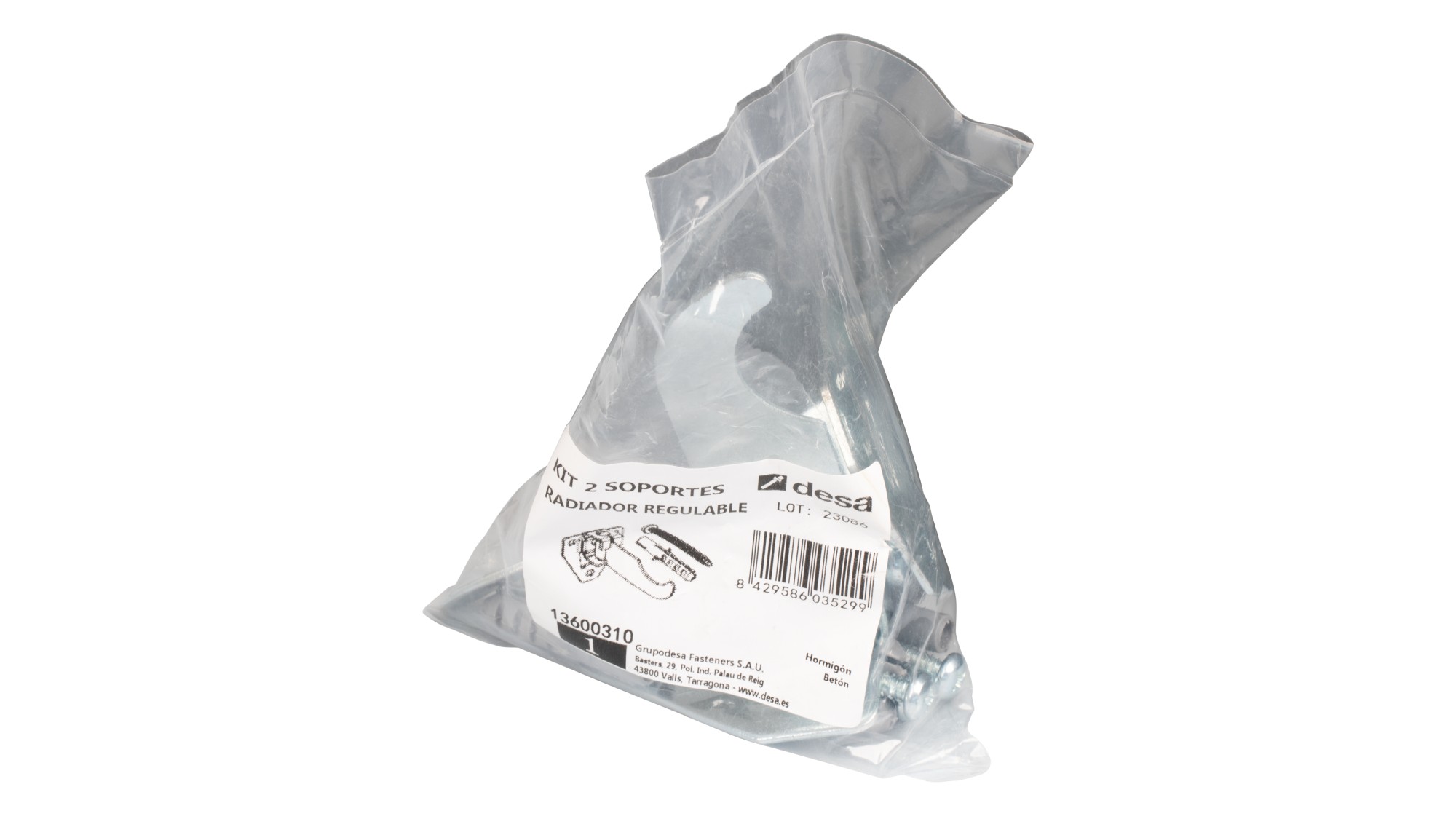 Soporte radiador regulable Kit soportes radiador regulable - 2 pcs