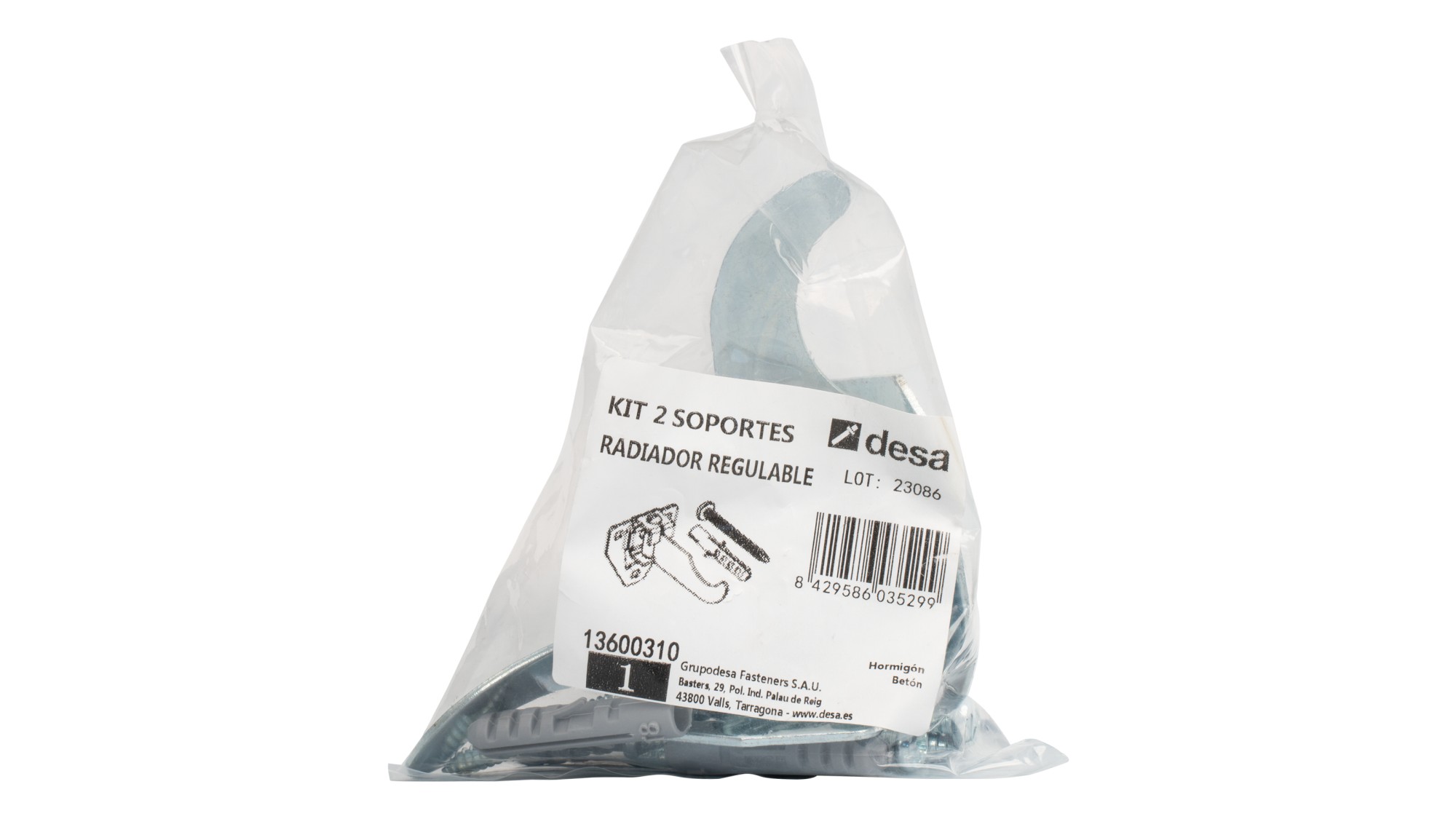 Soporte radiador regulable Kit soportes radiador regulable - 2 pcs