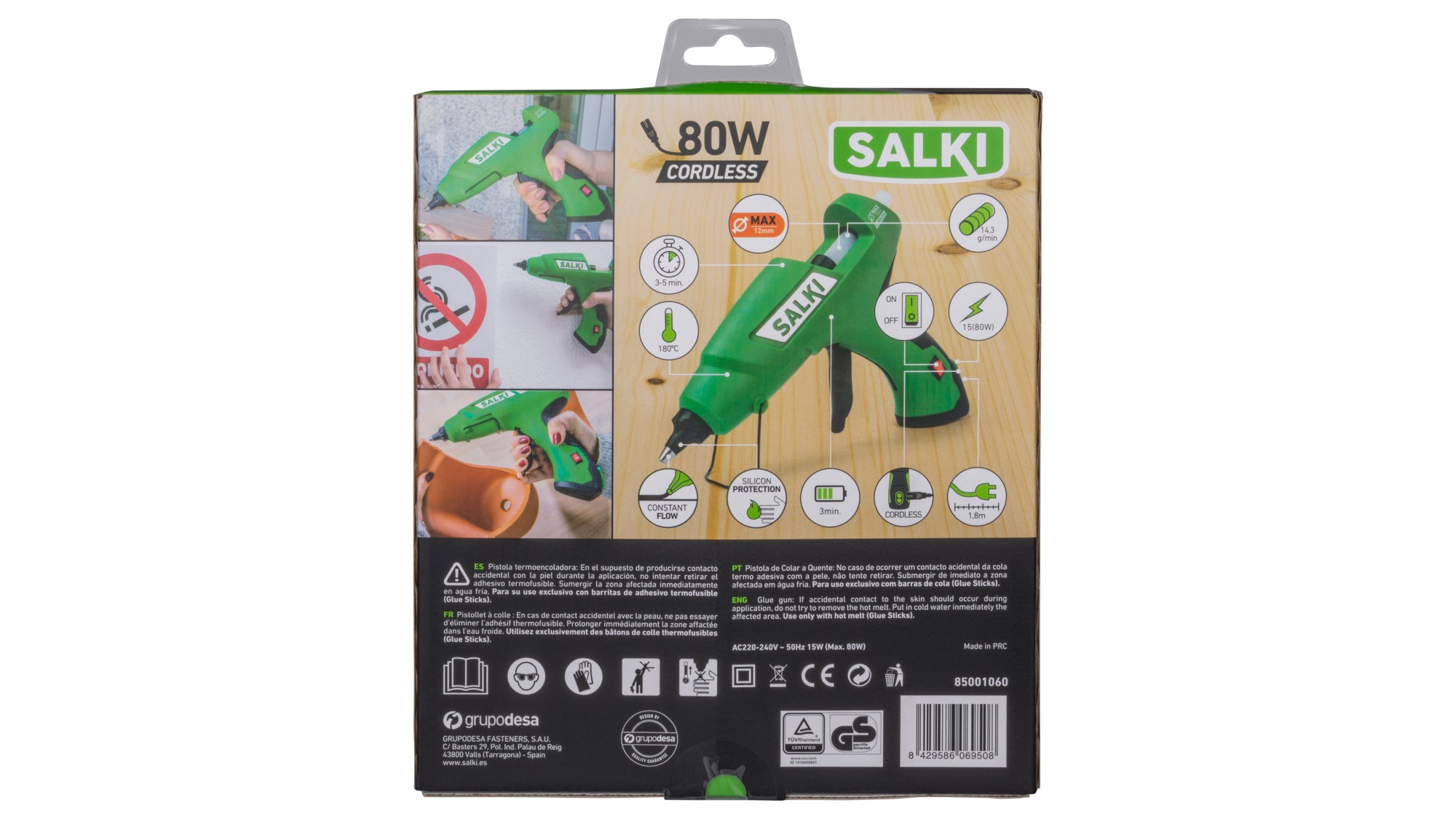 Pistola de cola 80W Cordless (MAX) - Ø12 mm