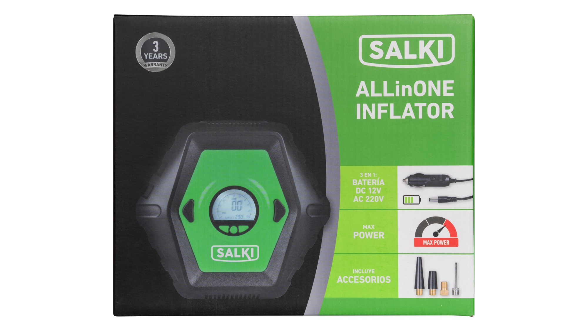 Inflador digital 3 en 1 ALLinONE