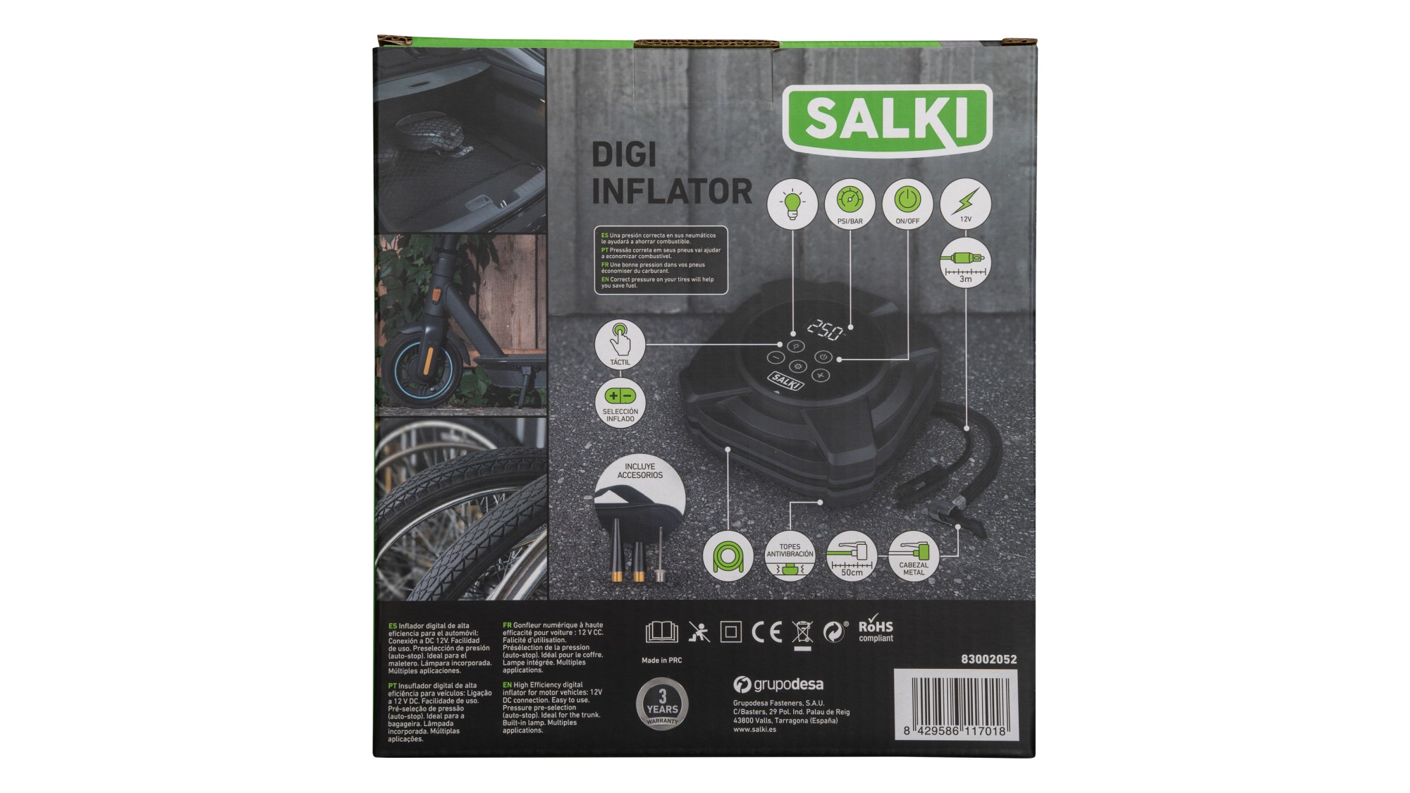 Inflador digital DIGI INFLATOR a 12V