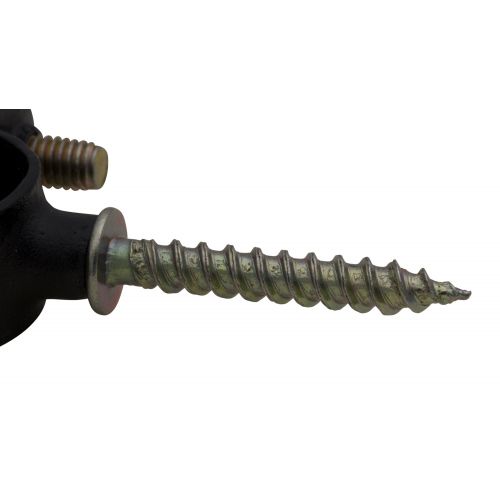 Abrazadera M6 negra con tirafondo Ø10 (1/8")