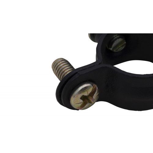 Abrazadera M6 negra con tirafondo Ø10 (1/8")