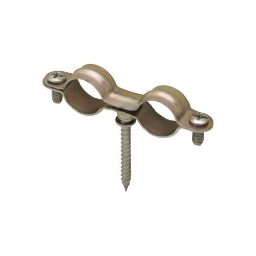 Abrazadera doble M6 con tirafondo Ø10 (1/8")
