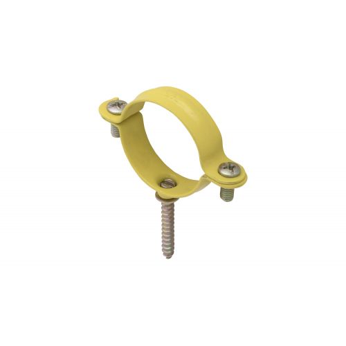 Abrazadera M6 plástica amarilla con tirafondo Ø10 (1/8")