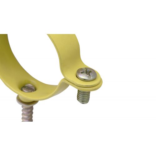 Abrazadera M6 plástica amarilla con tirafondo Ø10 (1/8")