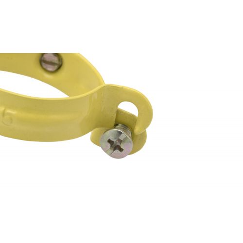 Abrazadera M6 plástica amarilla con tirafondo Ø10 (1/8")