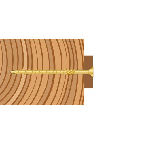 Tornillo FWS doble rosca TX cabeza plana bicromatado 8 x 120