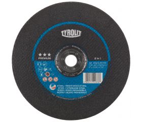 Tyrolit Discos de corte 2in1 para acero y acero inoxidable 230 x 2,5 #42F 230x2,5x22,23 A30Q-BFXA