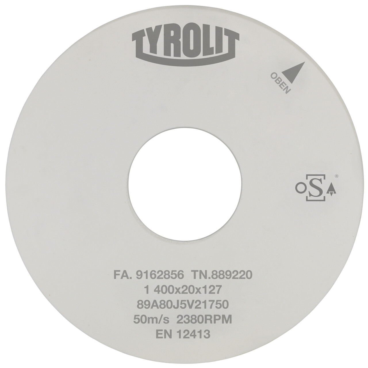 Muelas cilíndricas exteriores vitrificadas para aceros no aleados y de baja aleación