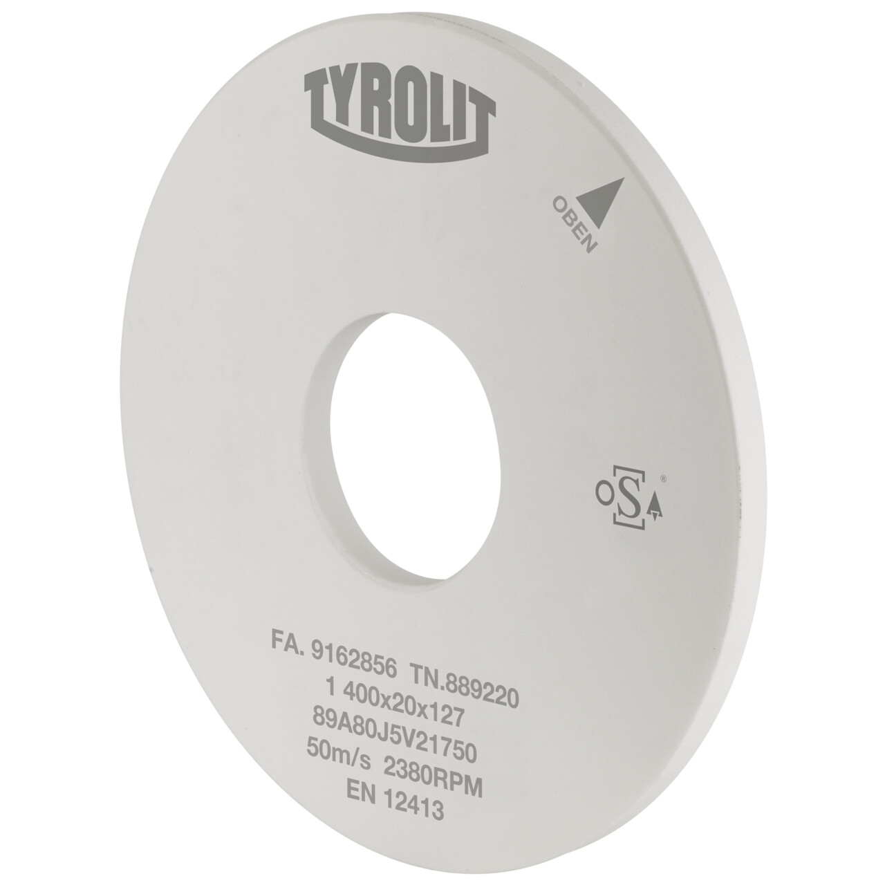 Muelas cilíndricas exteriores vitrificadas para aceros no aleados y de baja aleación