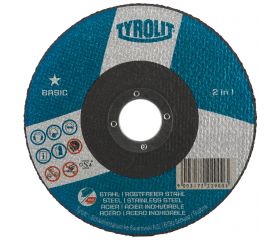 Tyrolit Discos de corte 2in1 para acero y acero inoxidable 125 x 2,5 #42C 125x2,5x22,23 A30Q-BF