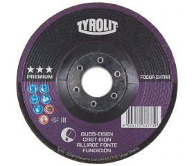 Tyrolit Discos de desbaste FOCUR EXTRA para hierro fundido 125 x 7 #27F 125x7x22,23 ZA24P-BFX