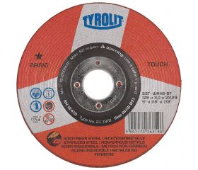 Tyrolit Discos de desbaste TOUCH para acero inoxidable y metales no férricos 115 #27T 115x3x22,23 WA46R-BF