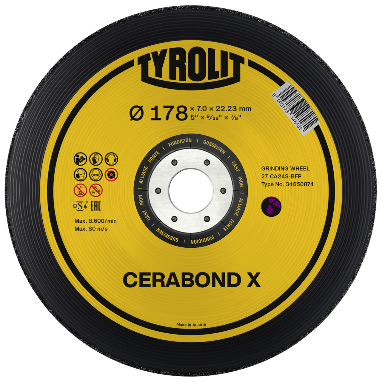 Discos de desbaste CERABOND X para hierro fundido