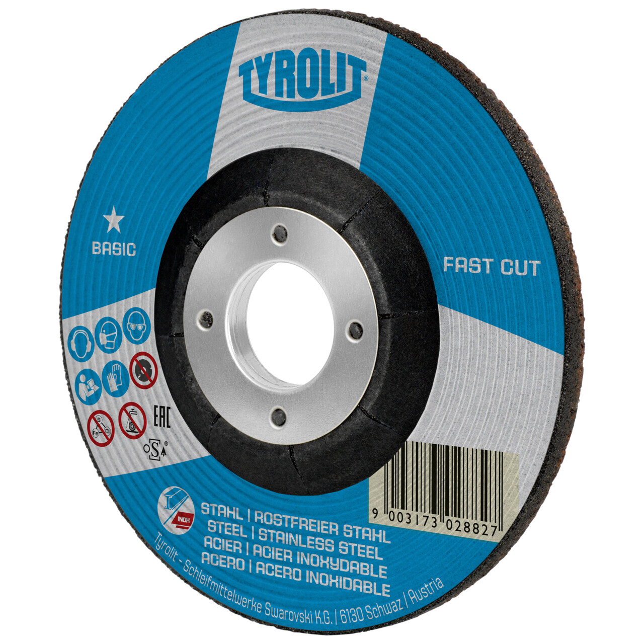 Tyrolit Disco de desbaste FASTCUT 115x6x22,23 mm A30P BASIC acero/inox