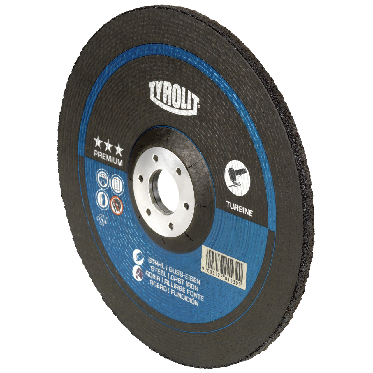 Tyrolit Disco de desbaste T-GRIND 178x7x22,23 mm ZA24T PREMIUM acero/fundición