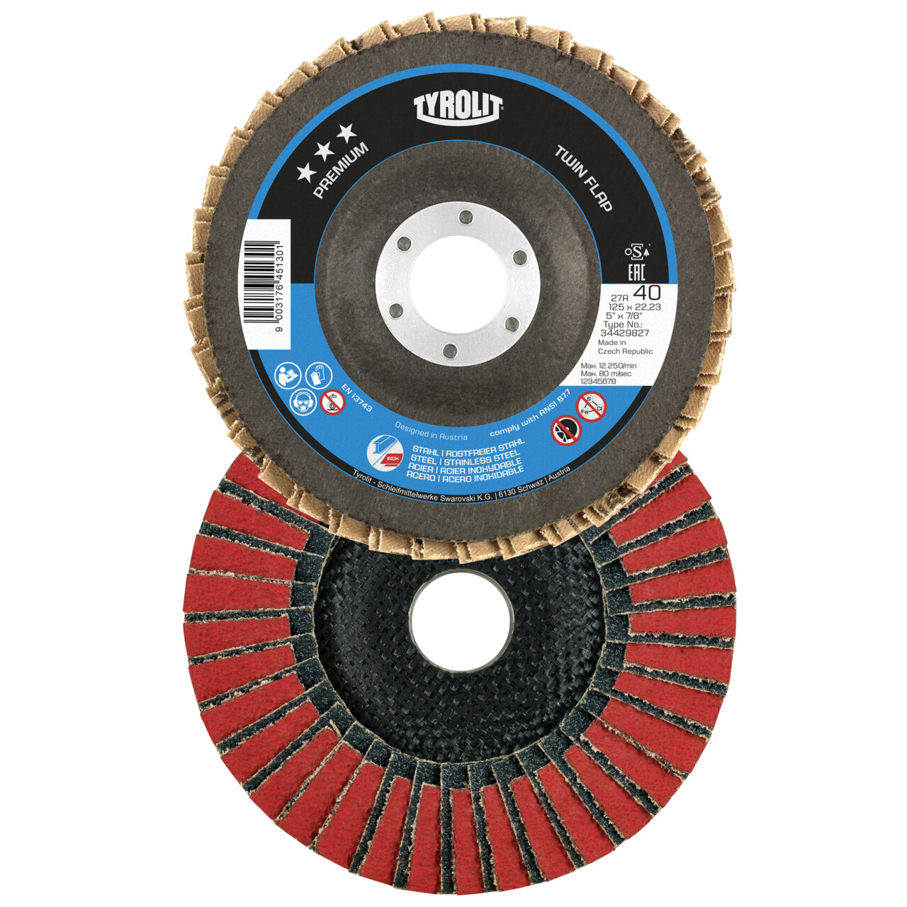 Discos de láminas PREMIUM TWINFLAP para acero y acero inoxidable