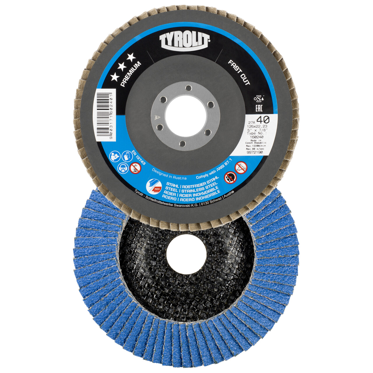 Discos de láminas PREMIUM FASTCUT para acero y acero inoxidable