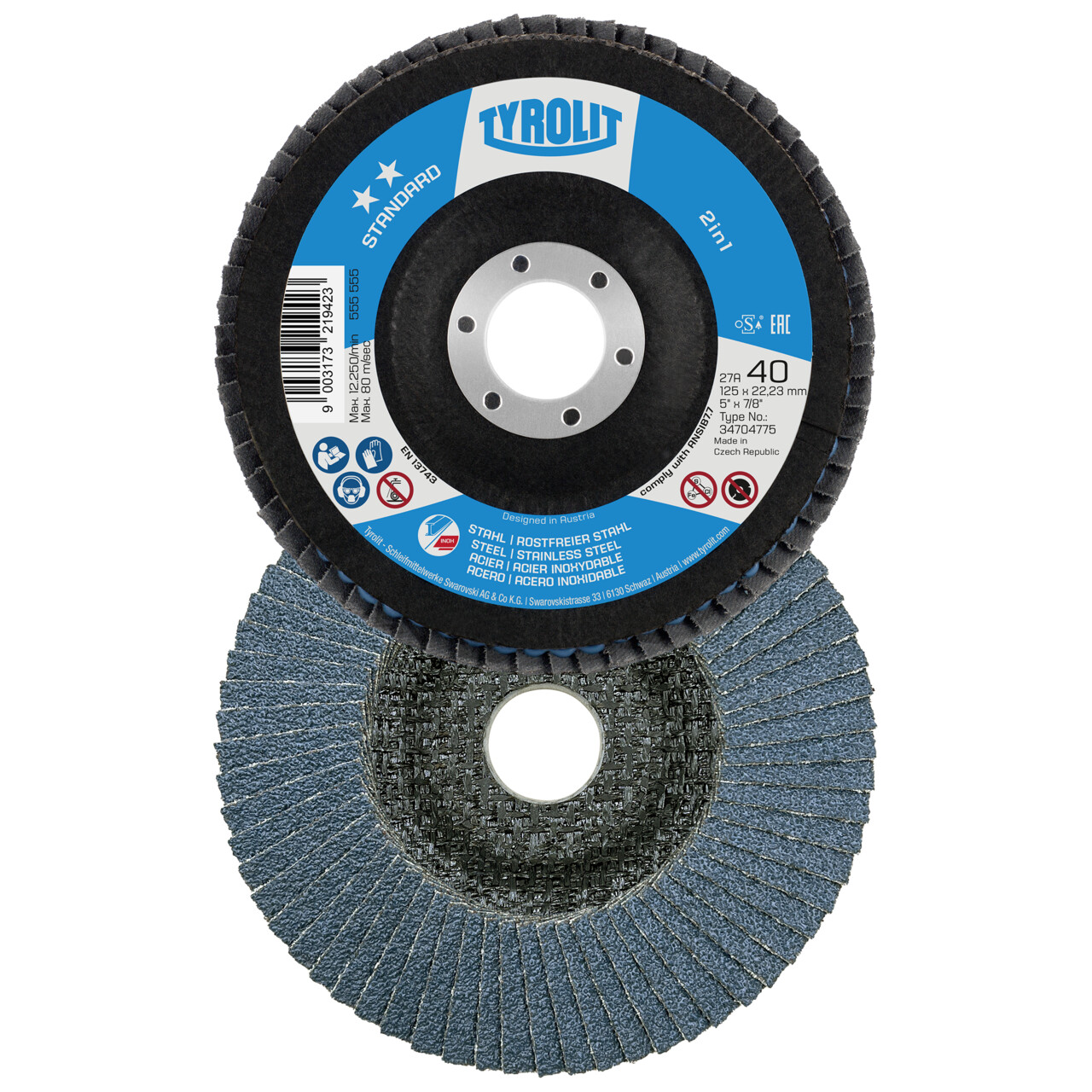 Discos de láminas STANDARD 2in1 para acero y acero inoxidable