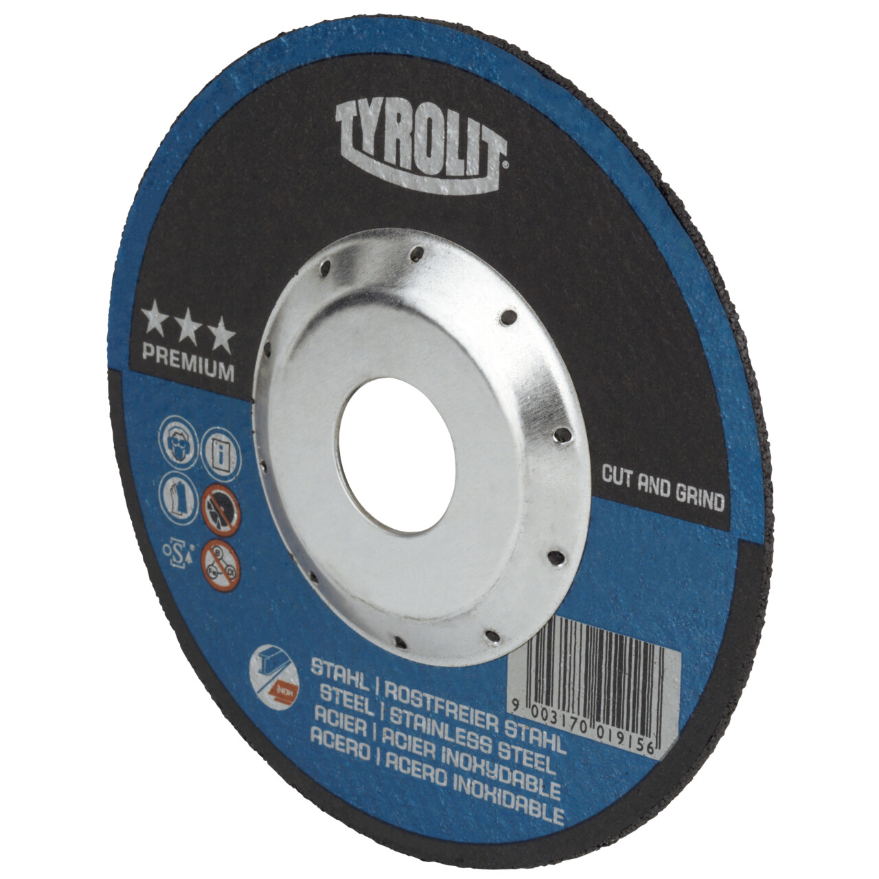 Tyrolit Disco de corte CUT&GRIND abombado 150x3x22,23 A30 PREMIUM acero/inox