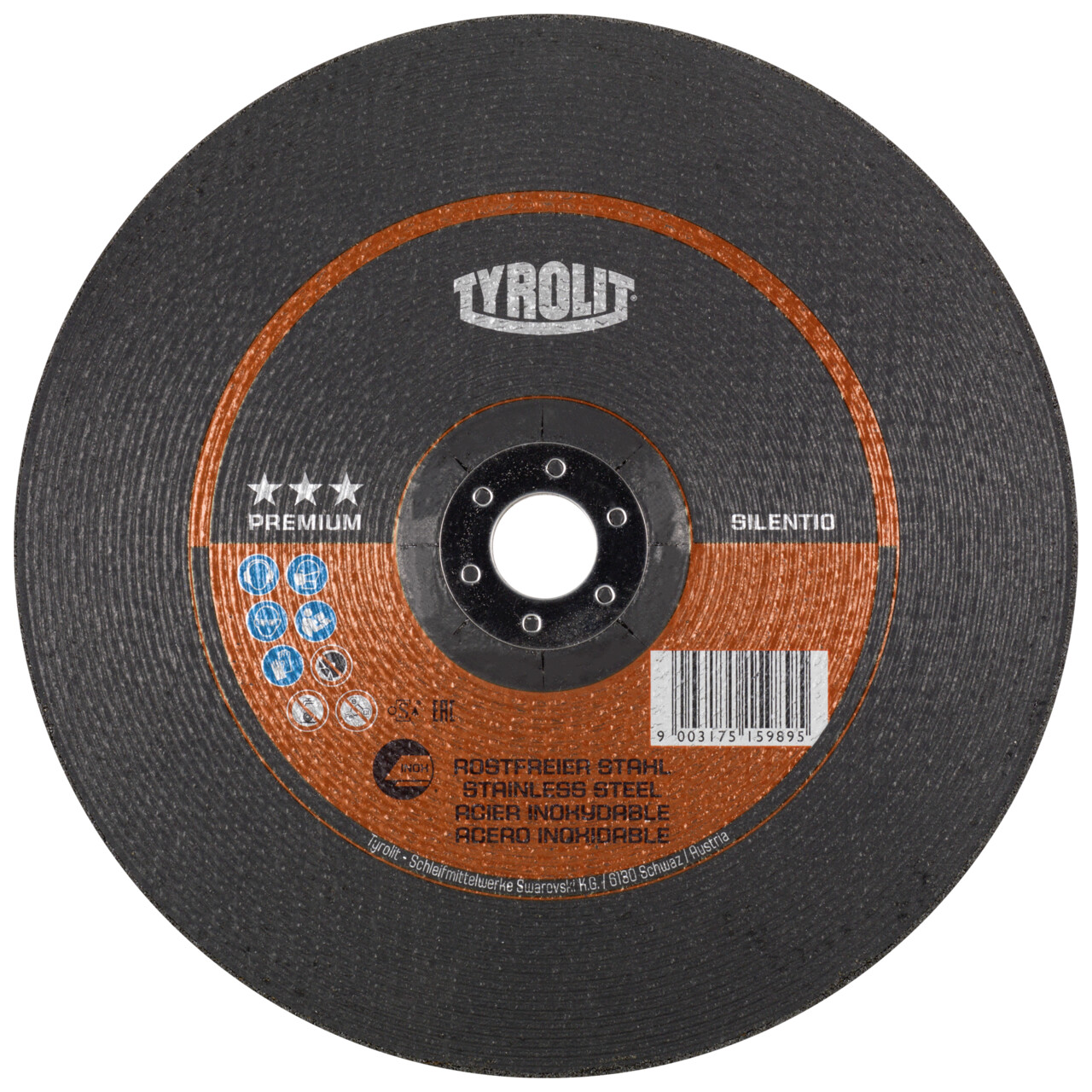 Disco de desbaste PREMIUM SILENTIO para acero inoxidable