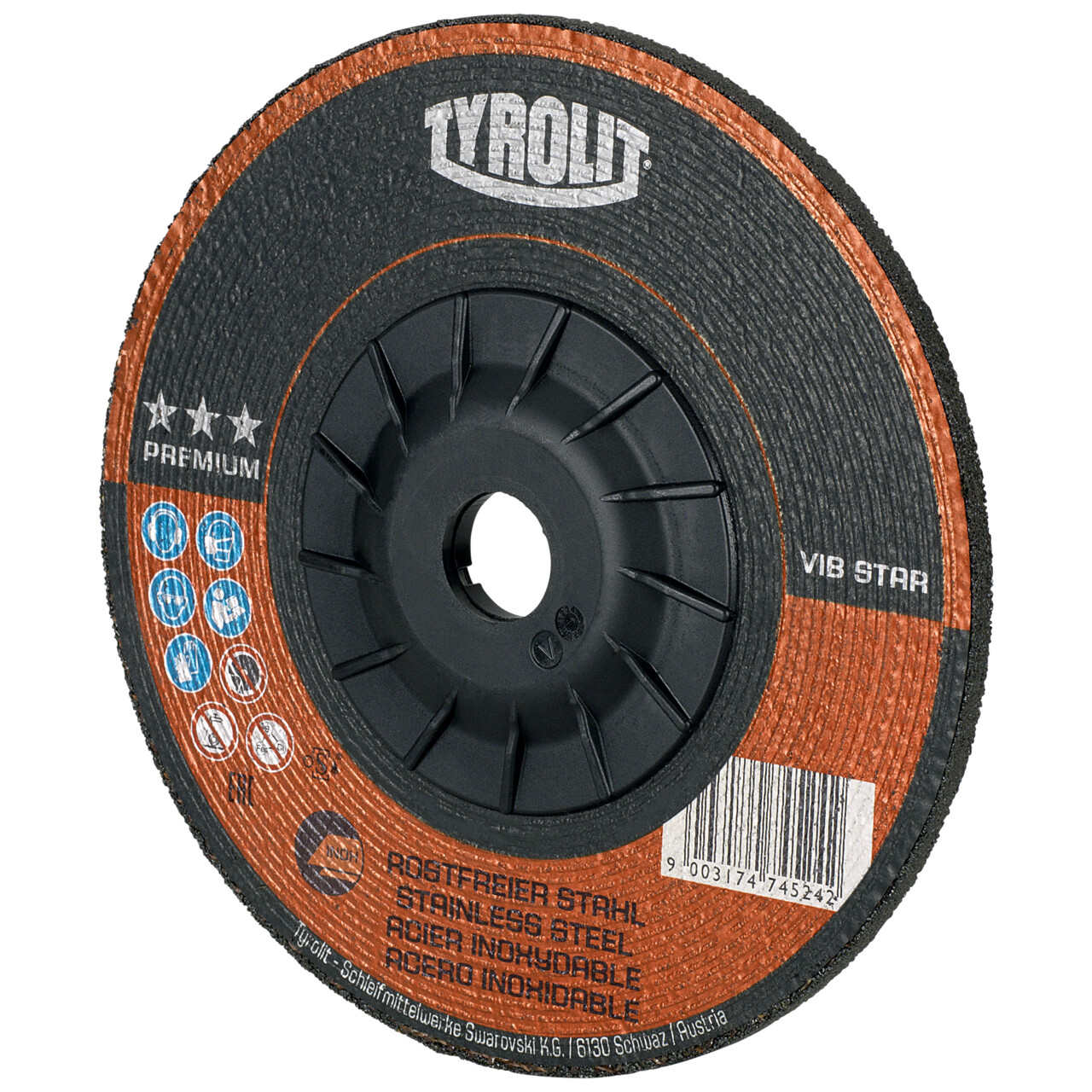 Tyrolit Disco de desbaste VIB STAR 178x7x22,23 mm A30R PREMIUM inox