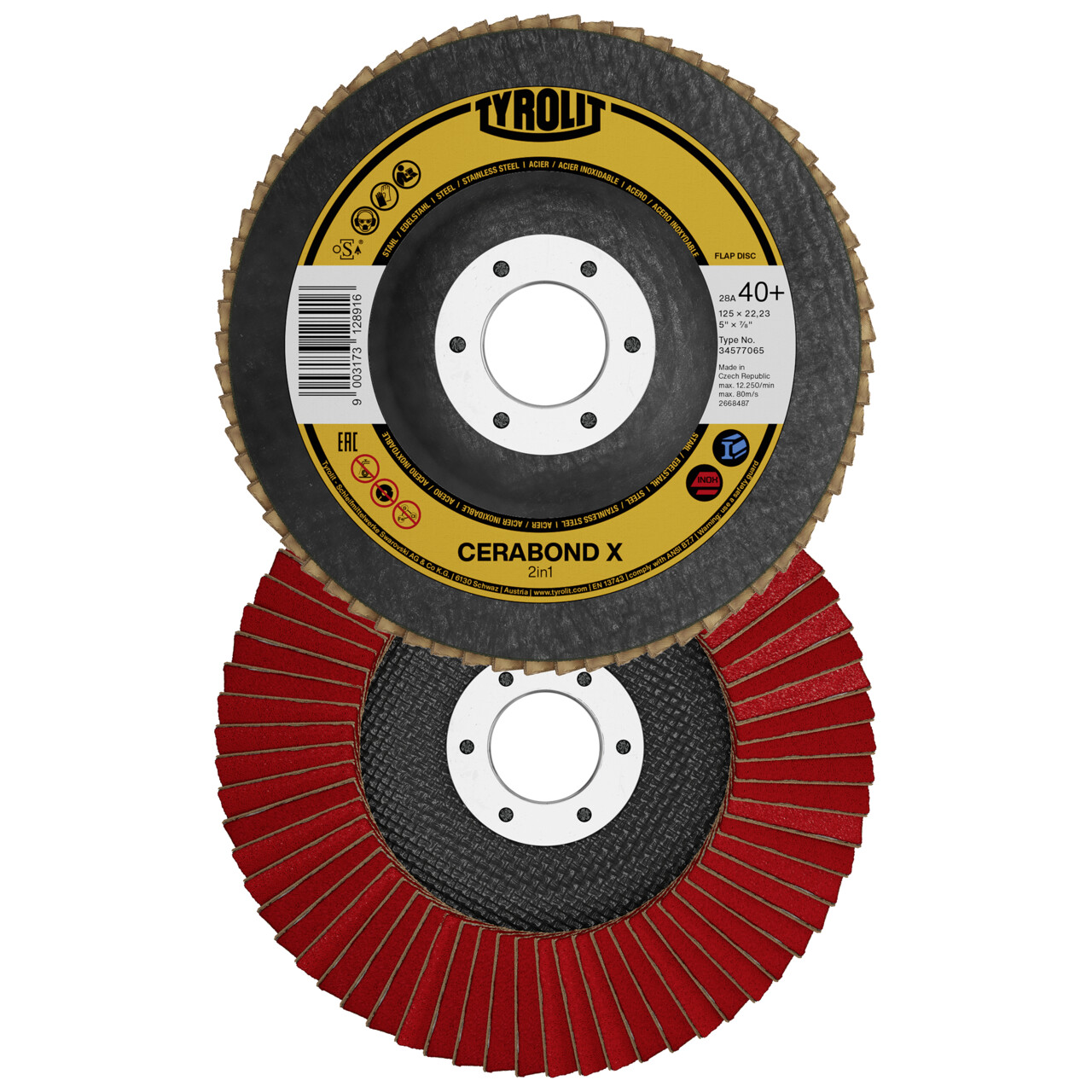 Discos de láminas CERABOND X para acero y acero inoxidable