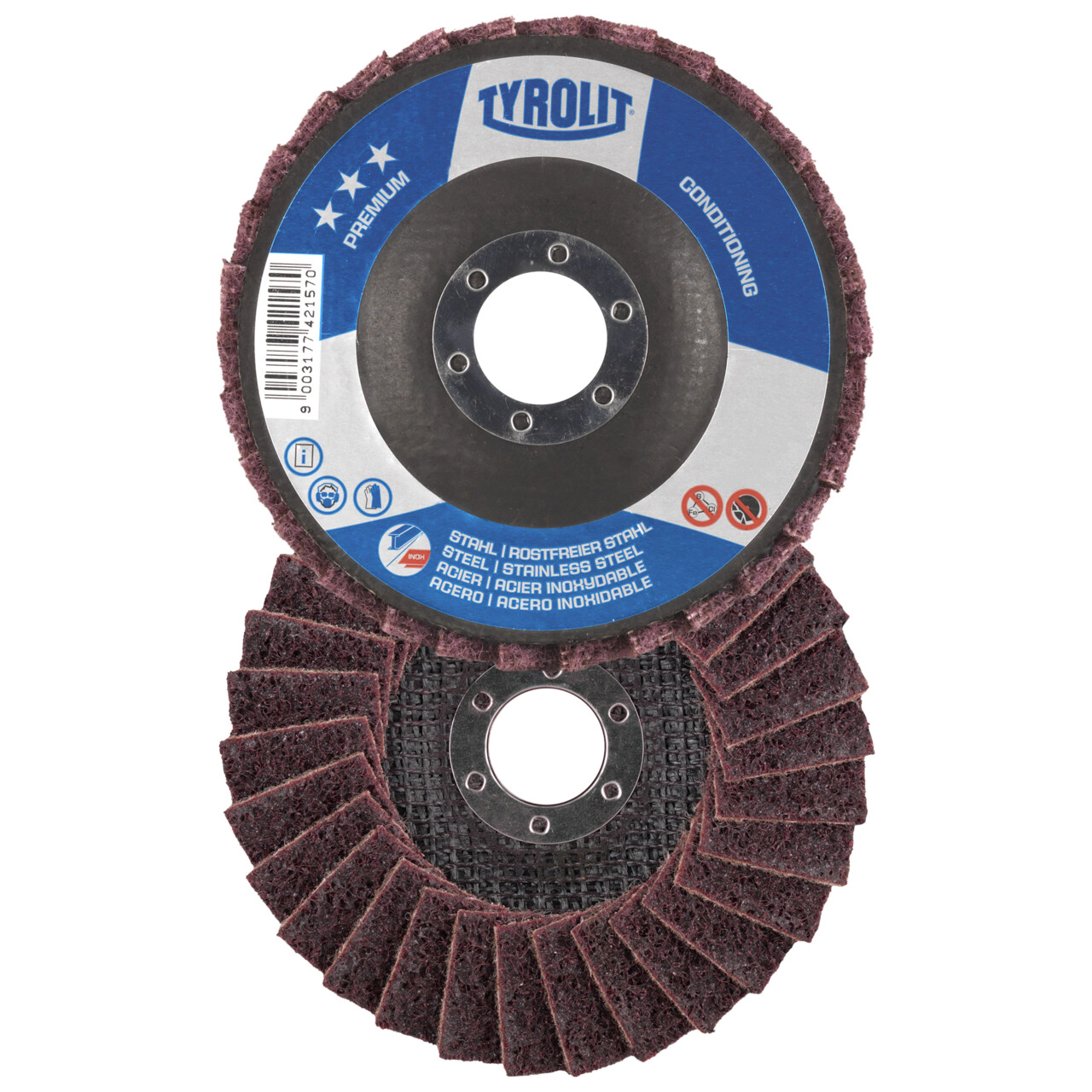 PREMIUM CONDITIONING discos de láminas para acero, acero inoxidable y metales no férricos