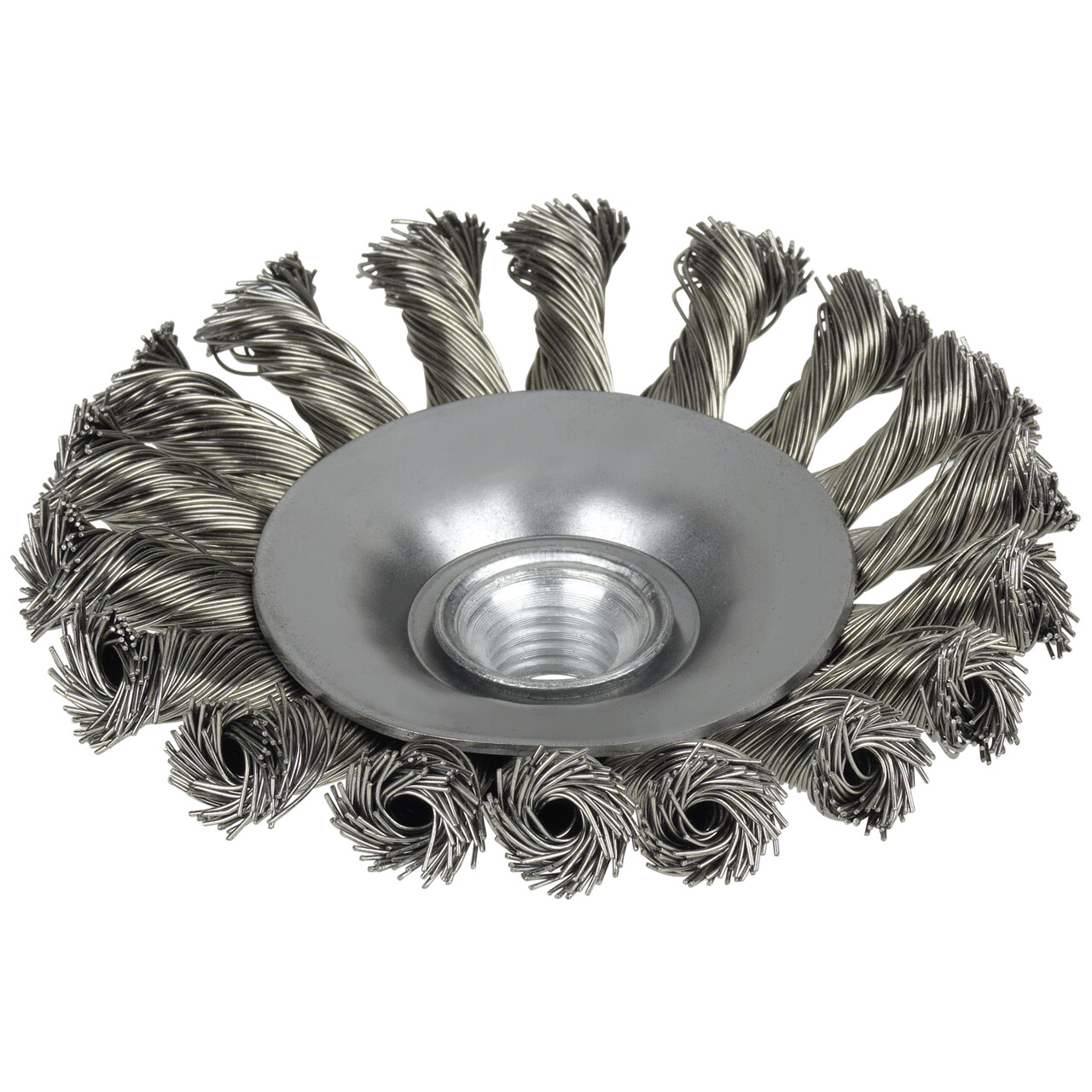 Tyrolit Cepillo cónico alambre ondulado 100x20xM14 E0,5 mm PREMIUM inox