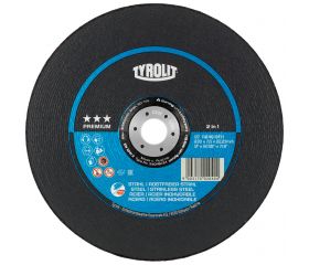 Tyrolit Discos de desbaste 2in1 para acero y acero inoxidable 230 x 7 #27E 230x7x22,23 A24Q-BFX
