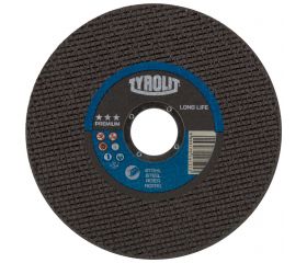 TYROLIT Discos de corte PREMIUM*** LL 125x1,0x22,23 PREMIUM acero #41F 125x1x22,23 A60S-BFP