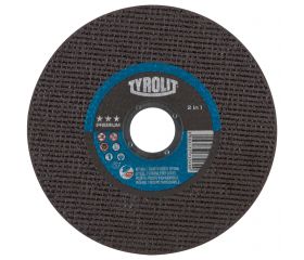 Tyrolit Discos de corte 2in1 para acero y acero inoxidable 230 x 1,9 #41F 230x1,9x22,23 A46Q-BFP