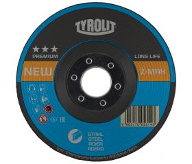 Tyrolit Discos de desbaste LONGLIFE Z-MAX para acero 125 x 4 #27E 125x4x22,23 ZA24S-BFX