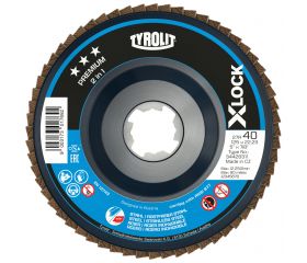 Tyrolit Discos de láminas X-LOCK para acero y acero inoxidable 125 #27SLA 125x22,23/XL ZA40Q-B