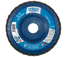 Tyrolit Discos de láminas TWINFLAP para acero y acero inoxidable 115 #28XLN 115x22,23 ZAZA40Q-B