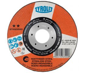 Tyrolit Discos de desbaste para acero inoxidable 115 x 6 #27X 115x6x22,23 A30R-BFINOX