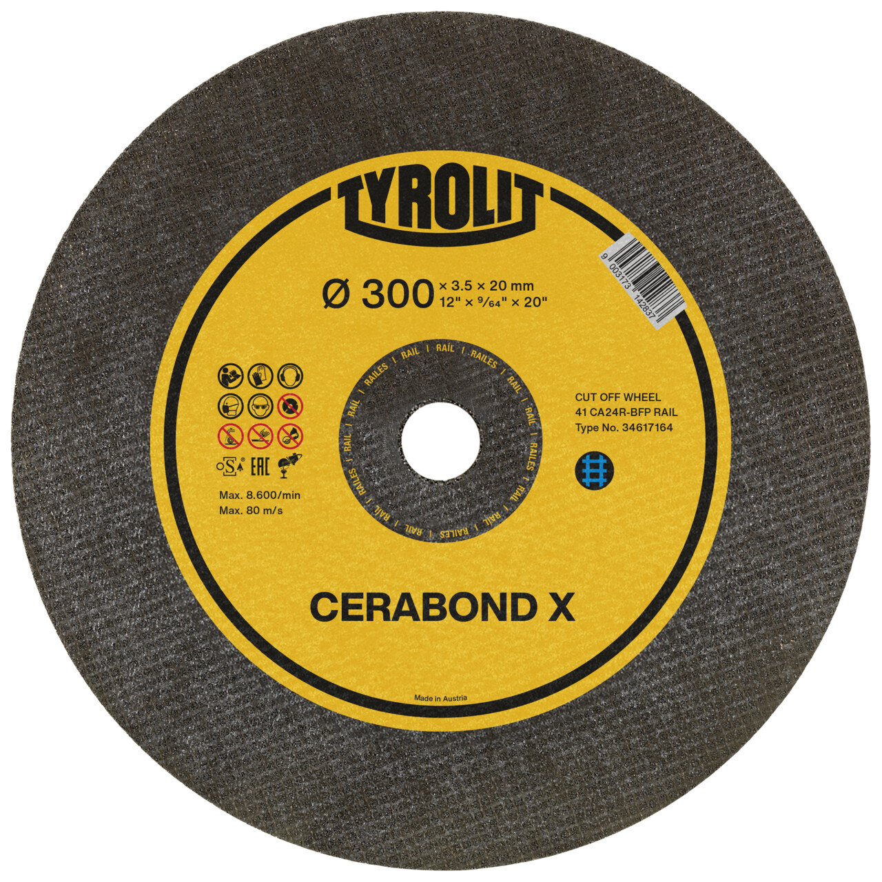Discos de corte CERABOND X para raíles