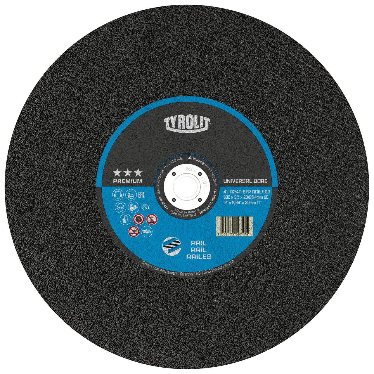 Discos de corte de raíles con agujero universal PREMIUM para raíles